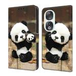For Honor 90 Crystal Painted Leather Phone case(Panda)