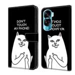 For Honor 90 Lite Crystal Painted Leather Phone case(Dont Touch My Phone)
