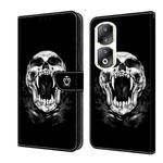 For Honor 90 Pro Crystal Painted Leather Phone case(Skull)
