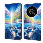 For Honor X9 4G/5G/X30/Magic4 Lite Crystal Painted Leather Phone case(Colorful Sky)