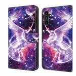 For Samsung Galaxy A04 Crystal Painted Leather Phone case(Unicorn)