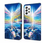 For Samsung Galaxy A33 5G Crystal Painted Leather Phone case(Colorful Sky)