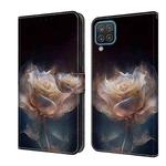 For Samsung Galaxy A42 5G/M42 5G Crystal Painted Leather Phone case(Peony)