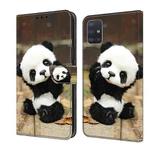 For Samsung Galaxy A51 5G Crystal Painted Leather Phone case(Panda)