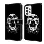 For Samsung Galaxy M53 5G Crystal Painted Leather Phone case(Skull)