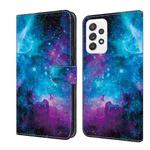 For Samsung Galaxy M53 5G Crystal Painted Leather Phone case(Starry Sky)