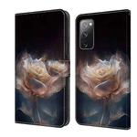 For Samsung Galaxy S20 FE 4G/5G Crystal Painted Leather Phone case(Peony)