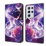 For Samsung Galaxy S21 Ultra 5G Crystal Painted Leather Phone case(Unicorn)