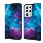 For Samsung Galaxy S21 Ultra 5G Crystal Painted Leather Phone case(Starry Sky)