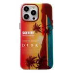 For iPhone 15 Pro Coconut Dual-side Laminating Laser Frosted Phone Case(Red)