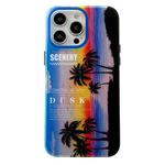 For iPhone 14 Pro Coconut Dual-side Laminating Laser Frosted Phone Case(Blue)