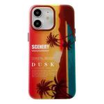 For iPhone 12 Coconut Dual-side Laminating Laser Frosted Phone Case(Red)