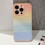 For iPhone 11 Pro Max PU Coated PC Hybrid TPU Phone Case(Gradient Pink)