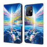 For Xiaomi 11T Pro Crystal Painted Leather Phone case(Colorful Sky)