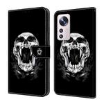 For Xiaomi 12 Crystal Painted Leather Phone case(Skull)