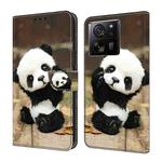 For Xiaomi 13T Pro Crystal Painted Leather Phone case(Panda)