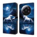 For Xiaomi 13 Ultra Crystal Painted Leather Phone case(White Horse)