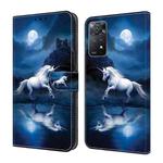 For Xiaomi Redmi Note 11 Pro 4G Global Crystal Painted Leather Phone case(White Horse)