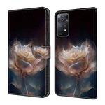 For Xiaomi Redmi Note 11 Global Crystal Painted Leather Phone case(Peony)
