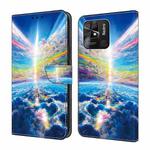 For Xiaomi Redmi 10C Global Crystal Painted Leather Phone case(Colorful Sky)
