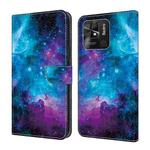 For Xiaomi Redmi 10C Global Crystal Painted Leather Phone case(Starry Sky)