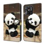 For Xiaomi Redmi 10C Global Crystal Painted Leather Phone case(Panda)