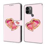 For Xiaomi Redmi A1/A1+ Crystal Painted Leather Phone case(Love Peach)