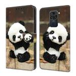 For Xiaomi Redmi Note 9/10X 4G Crystal Painted Leather Phone case(Panda)