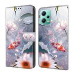 For Xiaomi Redmi Note 12 5G Global Crystal Painted Leather Phone case(Koi)