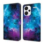 For Xiaomi Redmi Note 13 4G Crystal Painted Leather Phone case(Starry Sky)