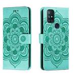 For OnePlus Nord N10 5G Sun Mandala Embossing Pattern Phone Leather Case(Green)
