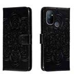 For OnePlus Nord N100 Sun Mandala Embossing Pattern Phone Leather Case(Black)