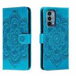 For OnePlus Nord N200 5G Sun Mandala Embossing Pattern Phone Leather Case(Blue)