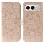 For OnePlus Nord 4 Sun Mandala Embossing Pattern Phone Leather Case(Rose Gold)