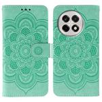 For OnePlus Ace 5 / Ace 5 Pro / 13R Sun Mandala Embossing Pattern Phone Leather Case(Green)