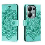 For Xiaomi Redmi Note 13 Pro 4G Sun Mandala Embossing Pattern Phone Leather Case(Green)