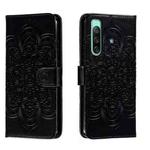 For Sony Xperia 10 IV Sun Mandala Embossing Pattern Phone Leather Case(Black)