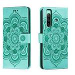 For Sony Xperia 10 IV Sun Mandala Embossing Pattern Phone Leather Case(Green)