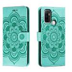For OPPO A53 2020 Sun Mandala Embossing Pattern Phone Leather Case(Green)