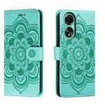 For OPPO A78 4G Sun Mandala Embossing Pattern Phone Leather Case(Green)