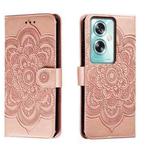 For OPPO A79 5G Sun Mandala Embossing Pattern Phone Leather Case(Rose Gold)