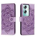 For OPPO A79 5G Sun Mandala Embossing Pattern Phone Leather Case(Purple)