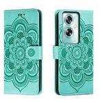For OPPO A79 5G Sun Mandala Embossing Pattern Phone Leather Case(Green)