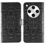 For OPPO Find X8 Pro Sun Mandala Embossing Pattern Phone Leather Case(Black)