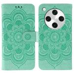 For OPPO Find X8 Pro Sun Mandala Embossing Pattern Phone Leather Case(Green)