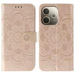 For OPPO A5 Pro 5G Global Sun Mandala Embossing Pattern Phone Leather Case(Rose Gold)