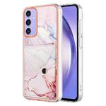 For Samsung Galaxy A15 5G Marble Pattern IMD Card Slot Phone Case(Rose Gold)