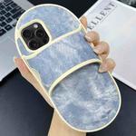 For iPhone 15 Pro Creative Denim Slipper Design TPU Phone Case(Blue)