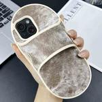 For iPhone 15 Creative Denim Slipper Design TPU Phone Case(Grey)