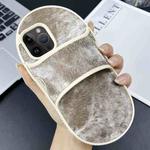 For iPhone 14 Pro Creative Denim Slipper Design TPU Phone Case(Grey)